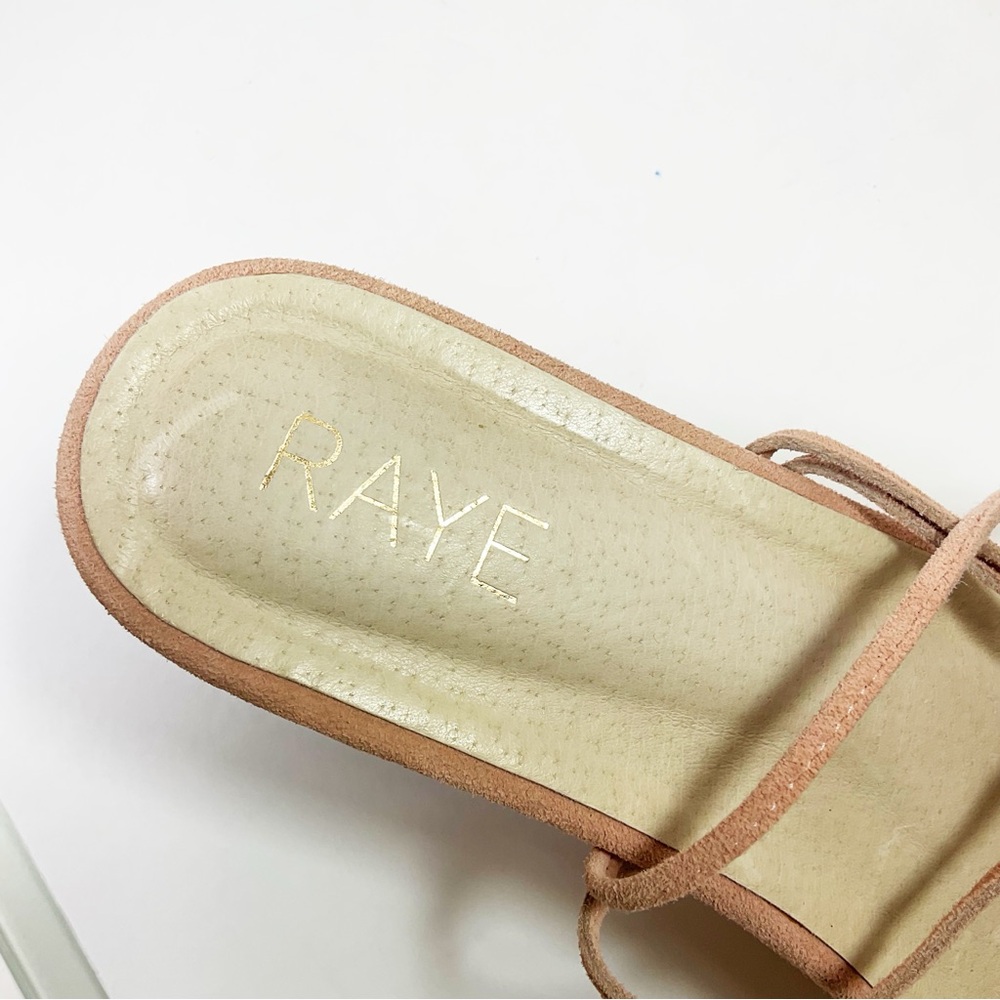 Raye Finley Ankle Tie Wood Wedge Sandals in Ballet Pink Suede - Picture 8 of 12
